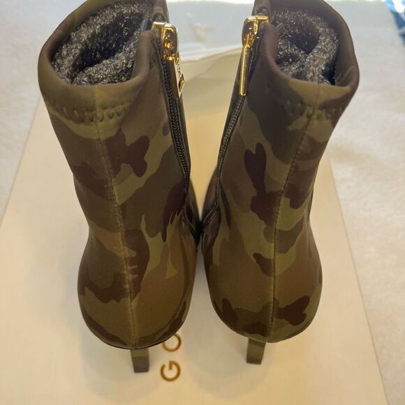 Good American Camo High Kickstand Stretch‎ Ankle Boots Stiletto Booties - Picture 3 of 9